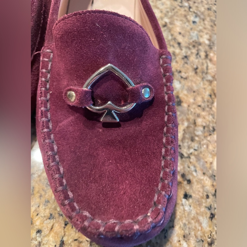 Kate spade maroon suede loafers